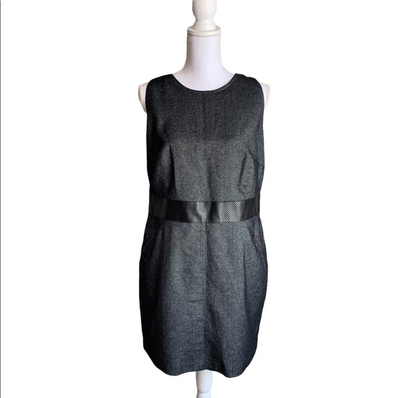 Akris Punto Black Gray Sleeveless Dress Size 14 - Picture 1 of 17